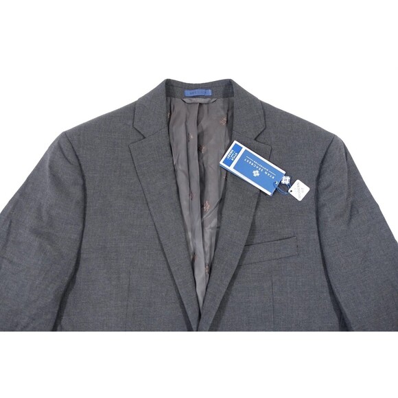 RYAN SEACREST DISTINCTION GRAY 40 LONG 100% WOOL SUIT TOP BLAZER SPORT COAT NWT - Picture 3 of 16